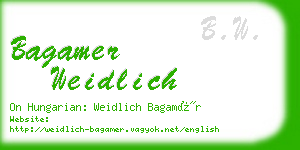 bagamer weidlich business card